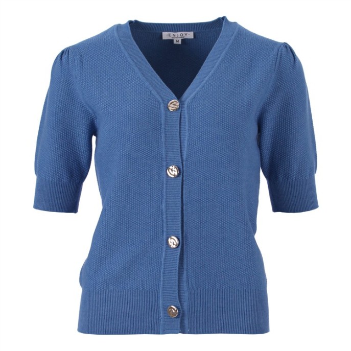 Enjoy Vestje korte mouw 892157 schouder knopen Blauw